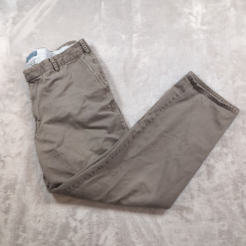 Peter Millar Raleigh Washed Twill‎ Pants Mens 36 (34x28) Brown Pima Cotton